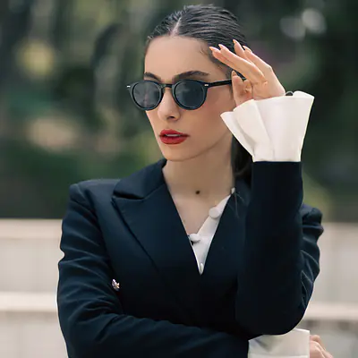 Navy Double-Breasted Blazer