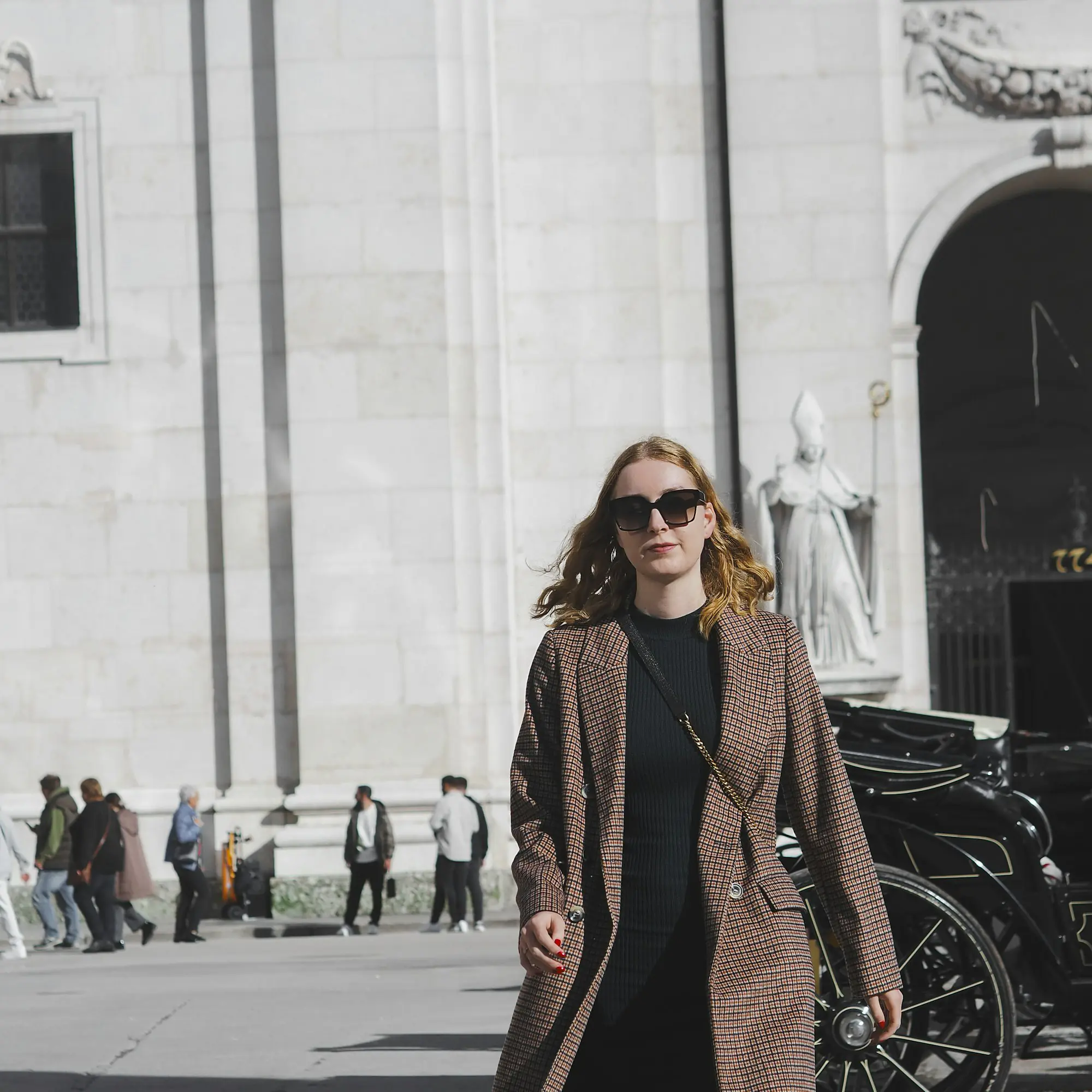 Check Wool Coat