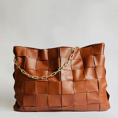 Woven Leather Tote
